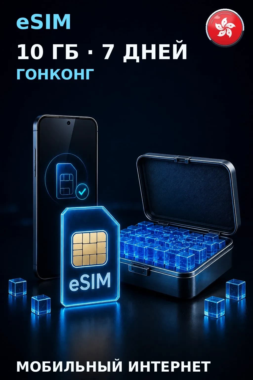 eSIM Гонконг — 10 ГБ, 7 дней — интернет