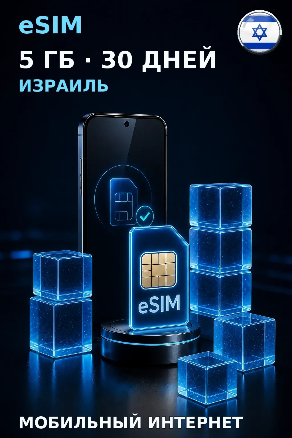 eSIM Израиль — 5 ГБ, 30 дней — интернет